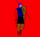 Dibujo Soldado romano pintado por FELIPE
