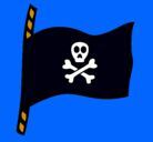 Dibujo Bandera pirata pintado por paqito