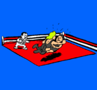 Dibujo Lucha en el ring pintado por ALVAROGOMEZ1956@HOTMAIL.