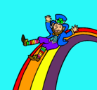 Dibujo Duende en el arco iris pintado por irene