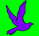 Dibujo Paloma de la paz al vuelo pintado por alanis