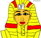 Dibujo Tutankamon pintado por cata