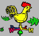Dibujo Veletas y gallo pintado por dani
