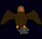 Dibujo Águila cazando pintado por agustina