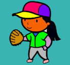 Dibujo Jugadora de béisbol pintado por MiaFabianna
