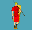 Dibujo Soldado romano pintado por achecais