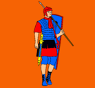 Dibujo Soldado romano pintado por douglas