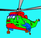 Dibujo Helicóptero al rescate pintado por NahuelGonzales