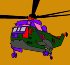 Dibujo Helicóptero al rescate pintado por Agus