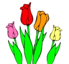 Dibujo Tulipanes pintado por alex