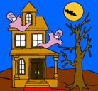 Dibujo Casa fantansma pintado por lacasaembrujada