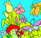 Dibujo Fauna y flora pintado por paula