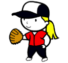 Dibujo Jugadora de béisbol pintado por aldair