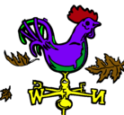 Dibujo Veletas y gallo pintado por juan