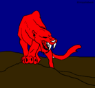 Dibujo Tigre con afilados colmillos pintado por tommaso