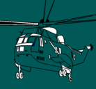 Dibujo Helicóptero al rescate pintado por javier