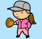 Dibujo Jugadora de béisbol pintado por ANGIE