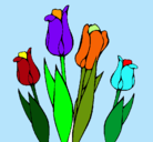 Dibujo Tulipanes pintado por stellamaris