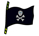 Dibujo Bandera pirata pintado por diego