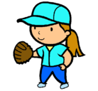 Dibujo Jugadora de béisbol pintado por DEBORABELEN