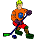 Dibujo Jugador de hockey sobre hielo pintado por mariamayoramos