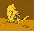 Dibujo Tigre con afilados colmillos pintado por ALEXGEA
