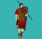 Dibujo Soldado romano pintado por hovito