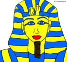 Dibujo Tutankamon pintado por andi