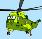 Dibujo Helicóptero al rescate pintado por NACHOMAGRO