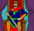 Dibujo Caballero rey pintado por CARÜ