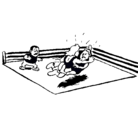 Dibujo Lucha en el ring pintado por JORGE