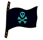 Dibujo Bandera pirata pintado por edilson