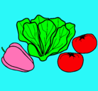 Dibujo Verduras pintado por alejandra