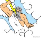 Dibujo Dios Zeus pintado por antonio