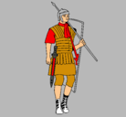 Dibujo Soldado romano pintado por garfiel