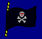 Dibujo Bandera pirata pintado por uriel