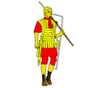 Dibujo Soldado romano pintado por EMILIOURIEL