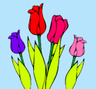 Dibujo Tulipanes pintado por andreaD.B.