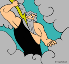 Dibujo Dios Zeus pintado por vianey