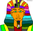 Dibujo Tutankamon pintado por omar