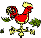 Dibujo Veletas y gallo pintado por dairalamejor