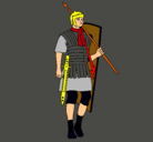Dibujo Soldado romano pintado por edelmiro