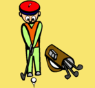 Dibujo Jugador de golf II pintado por catalina