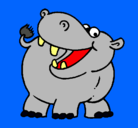 Dibujo Hipopótamo pintado por LOLYPOP