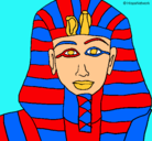 Dibujo Tutankamon pintado por adonay