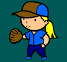 Dibujo Jugadora de béisbol pintado por chiki