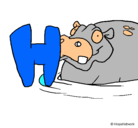 Dibujo Hipopótamo pintado por damarissepulveda