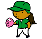 Dibujo Jugadora de béisbol pintado por beisbolistadaniela