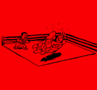 Dibujo Lucha en el ring pintado por daivd