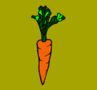 Dibujo zanahoria pintado por laura